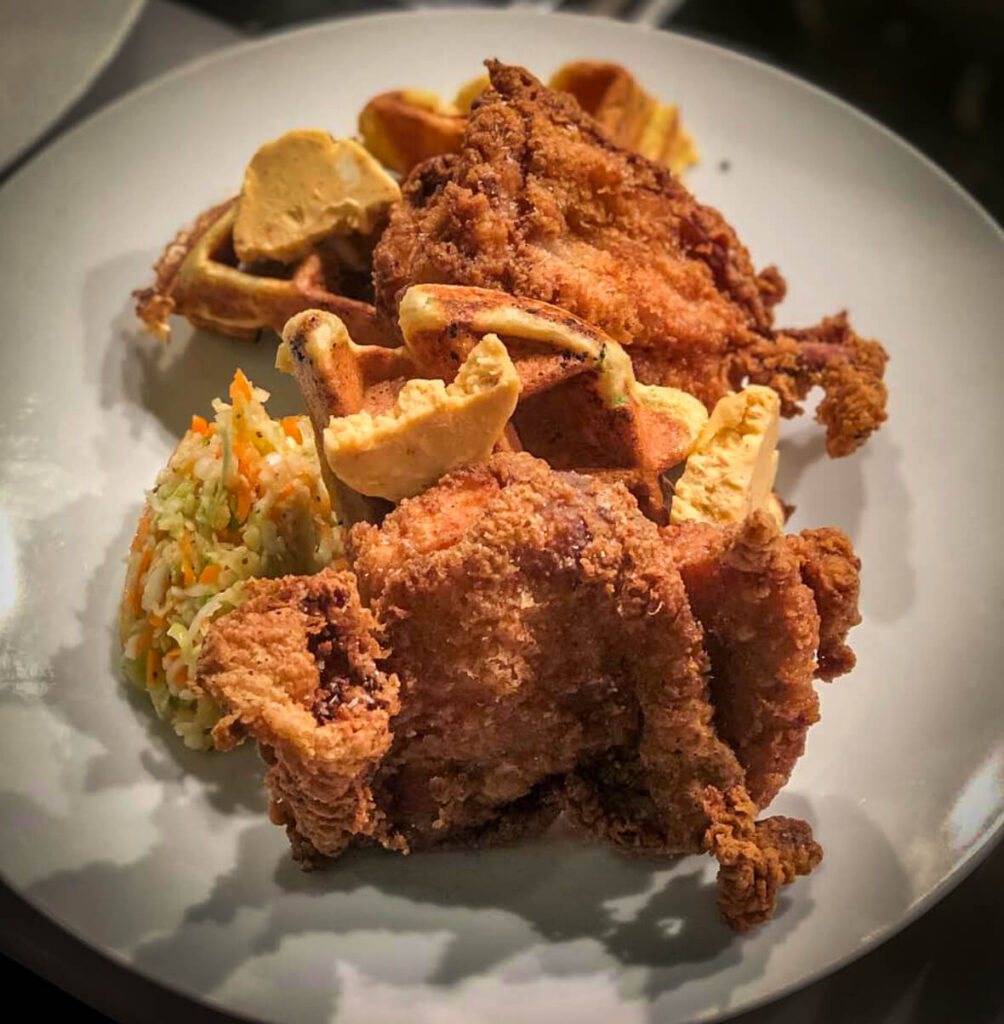 Plate of fried chicken